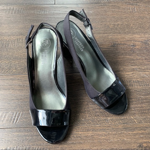 Mootsies Tootsies Size 8 Black 3 Inch High Heels - Picture 2 of 12